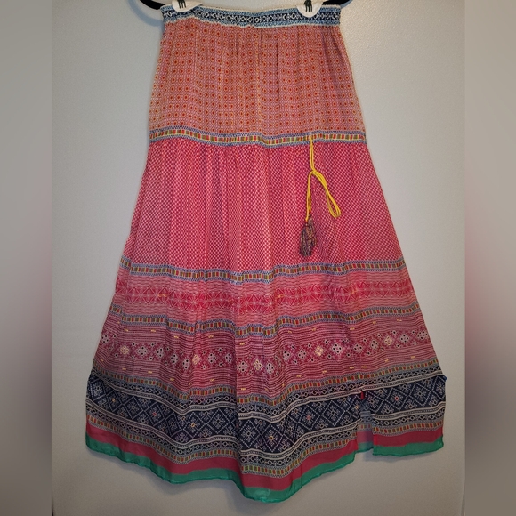 Anthropologie Tanvi Kedia Colorful Flowy Boho Maxi Skirt Womens Size Small NWT - Picture 11 of 12
